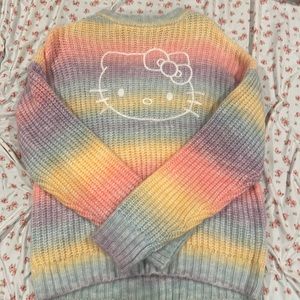 Rainbow hello kitty knitted sweater. Never worn